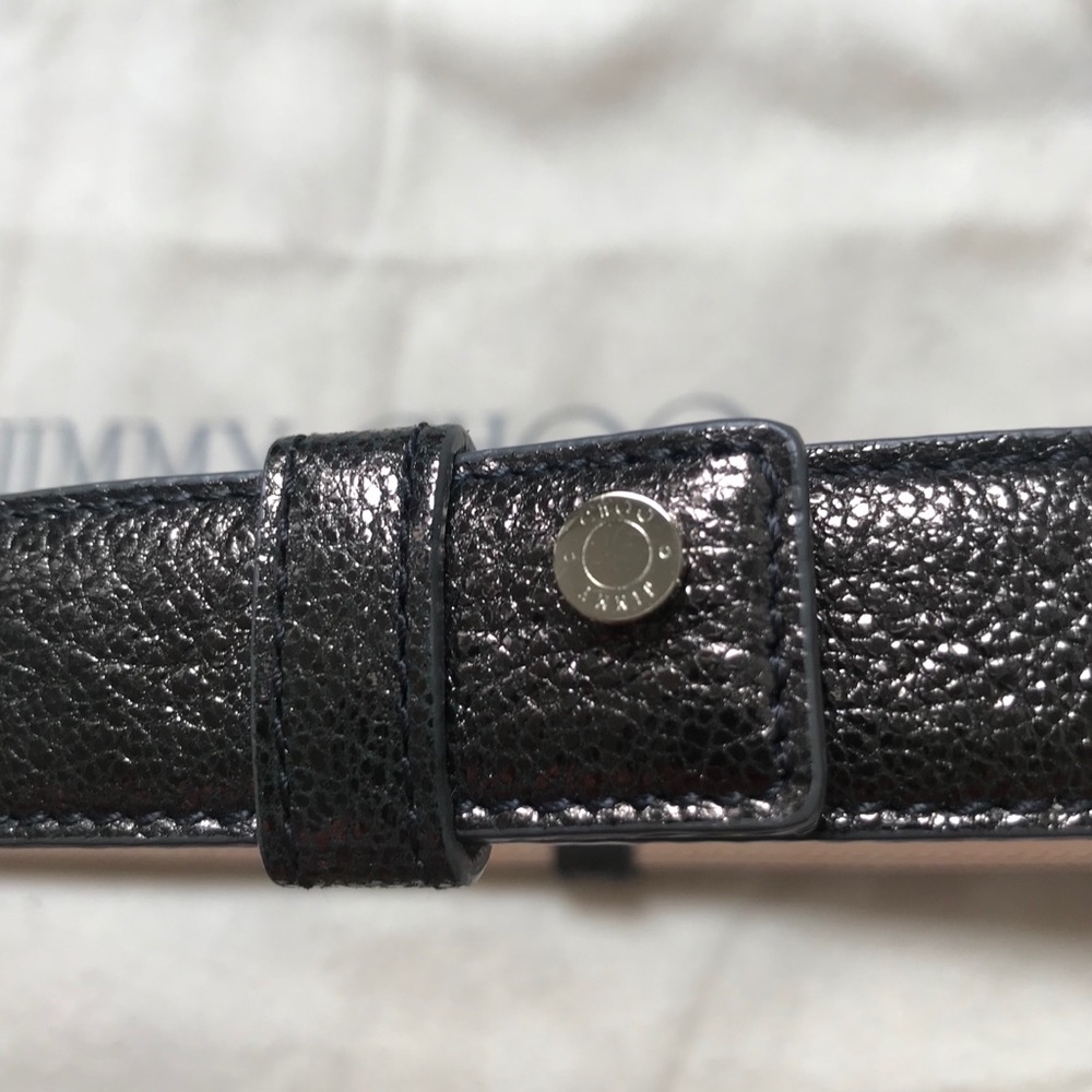 Jimmy Choo Gray metallic belt Size XS - Picture 2 of 6